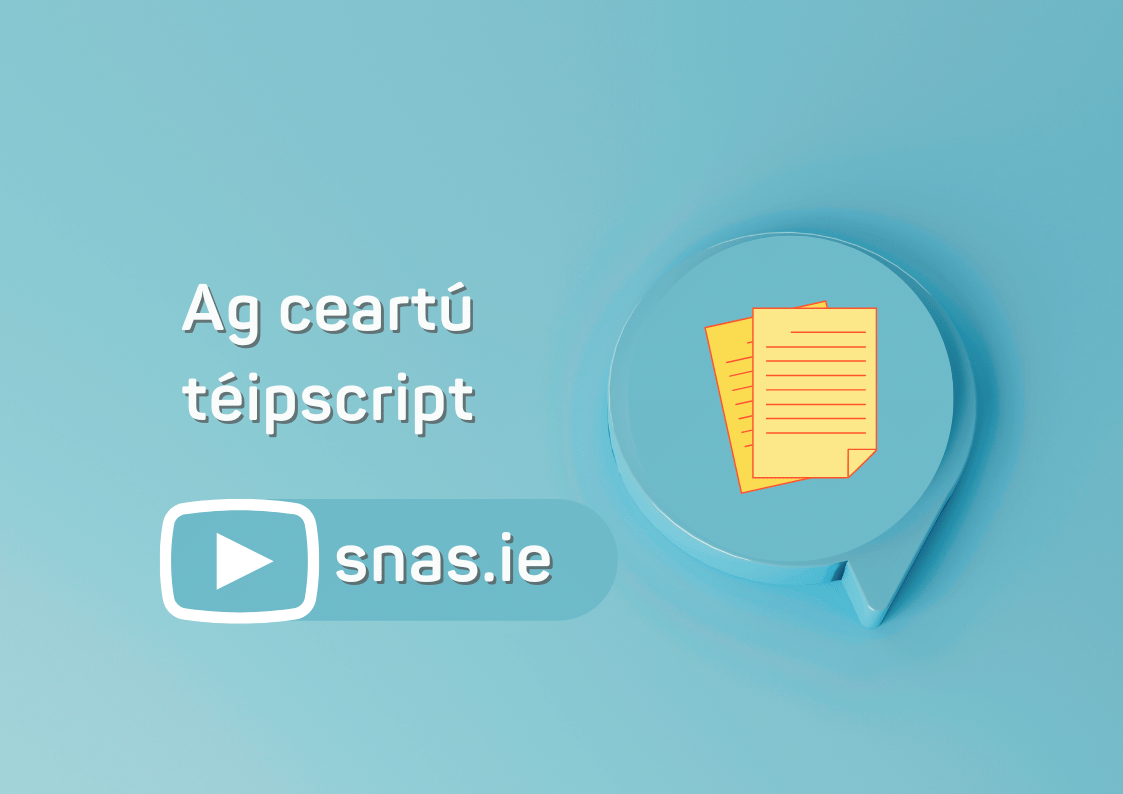 Ag ceartú téipscript